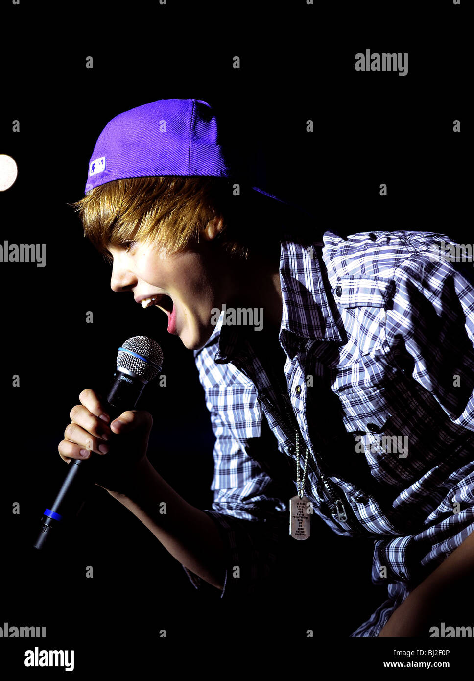 JUSTIN BIEBER - US cantante rock a Hollywood Palladium il 14 febbraio 2010 in Hollywood, la California. Foto Stock