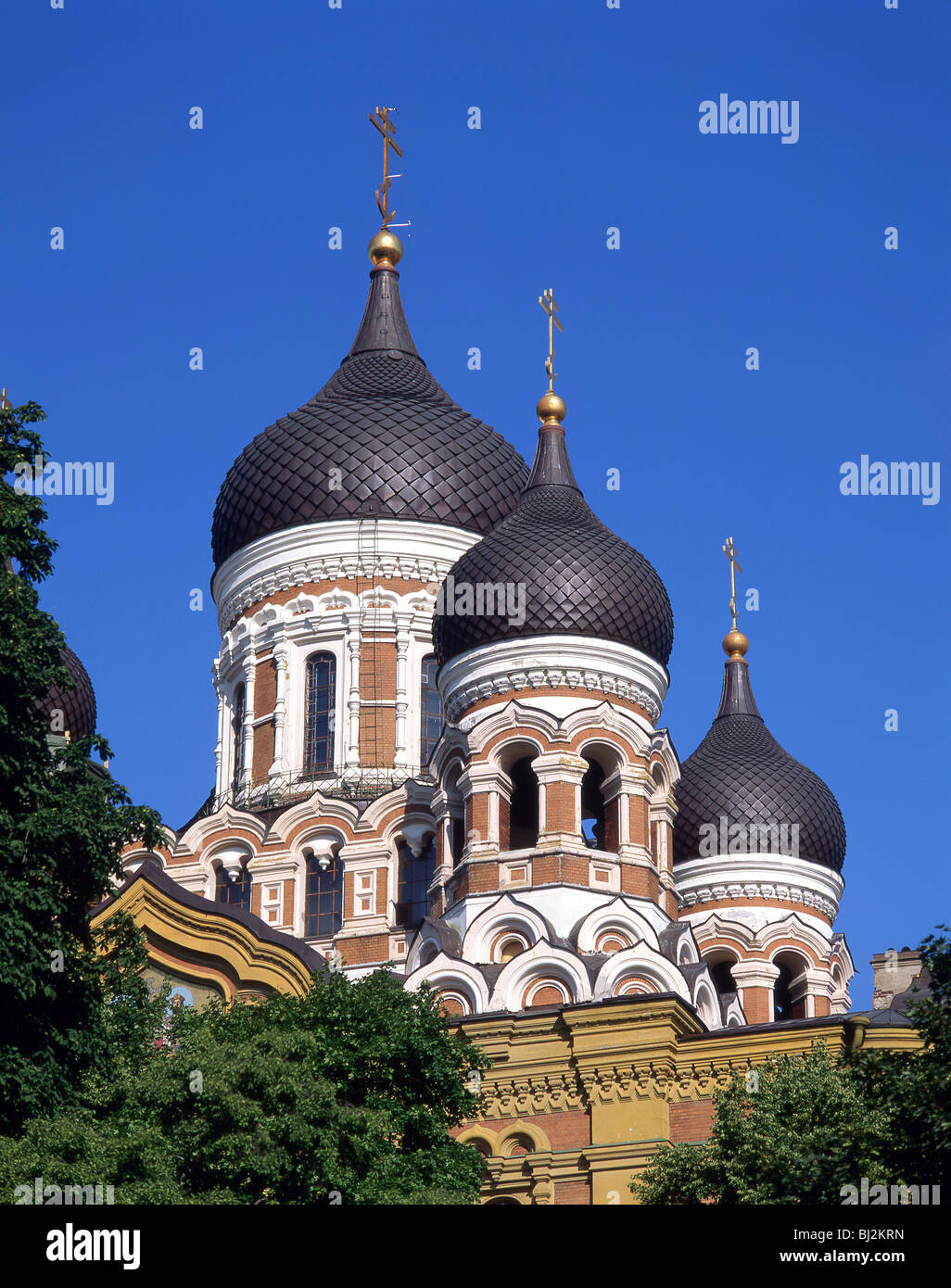 Cattedrale di Alexander Nevski, Toompea Hill, la Città Vecchia di Tallinn, Harju County, della Repubblica di Estonia Foto Stock