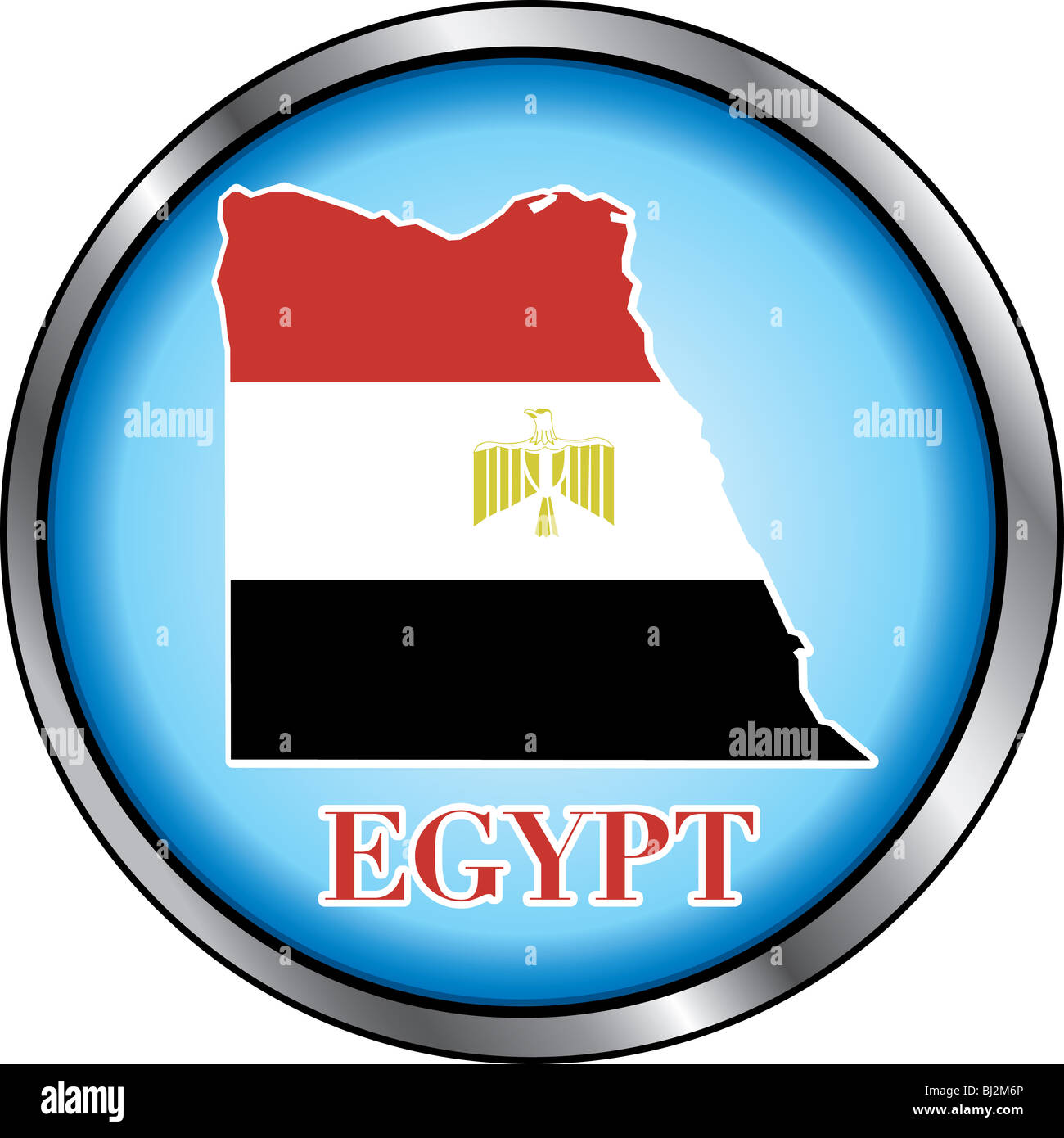 Illustrazione Vettoriale per Egitto, tasto rotondo. Usato Didot font. Foto Stock