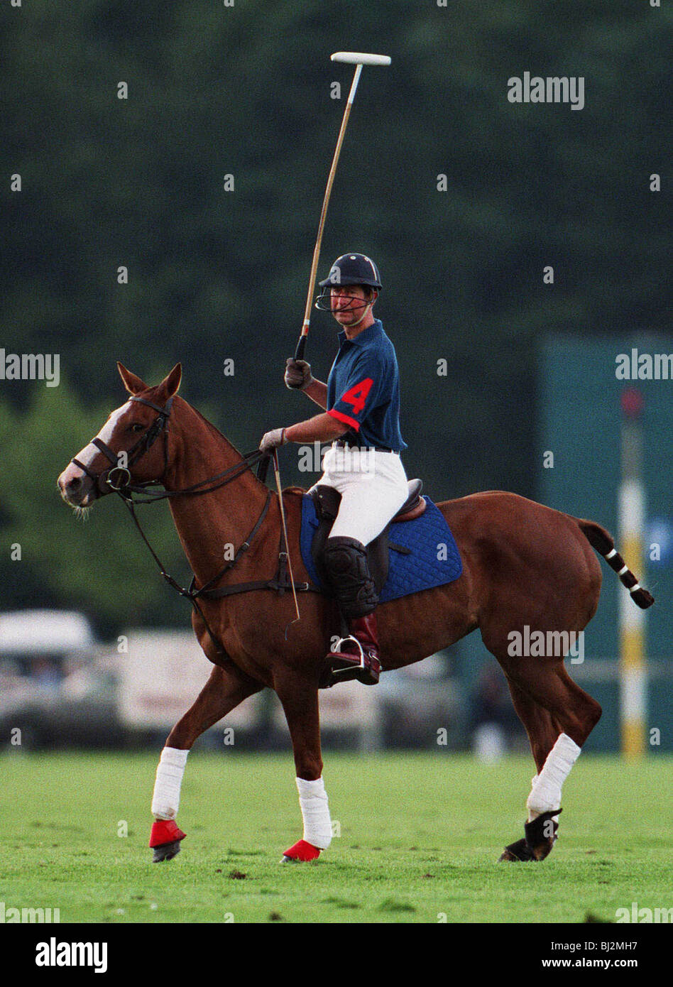 Il principe Charles giocando POLO 27 Luglio 1993 Foto Stock