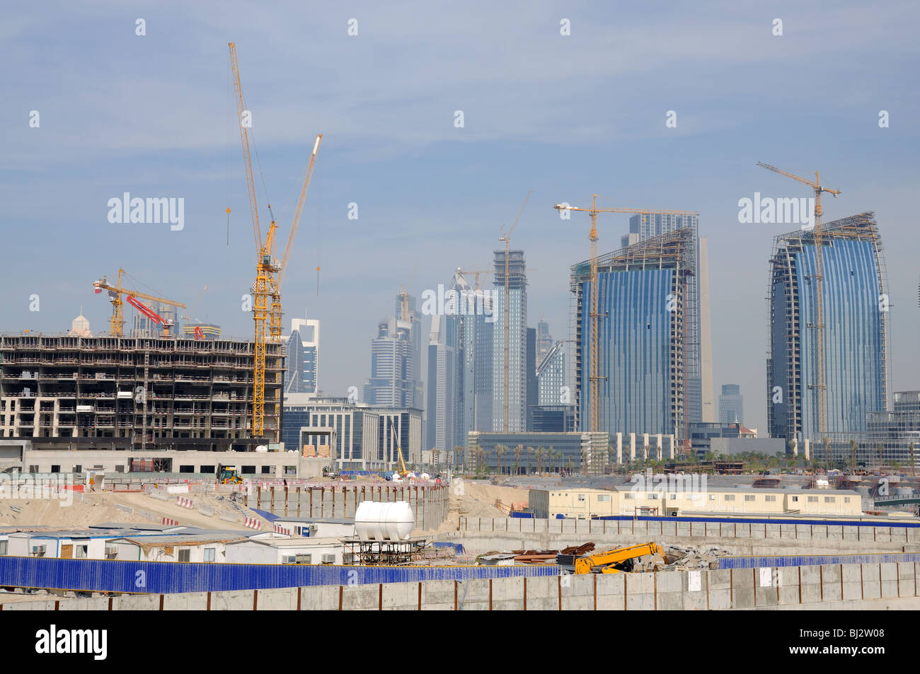 Sito in costruzione a Dubai, Emirati Arabi Uniti Foto Stock