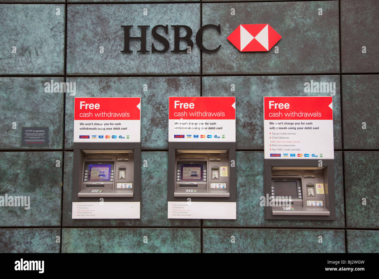 HSBC ATM cash point Foto Stock
