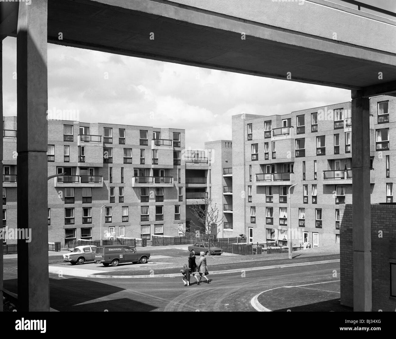 Oak Hill housing development, Rotherham, South Yorkshire, 1970s. Artista: Michael Walters Foto Stock