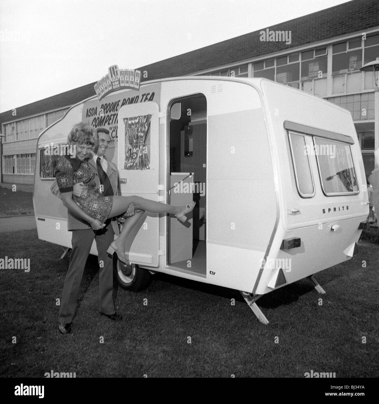 Caravan vincitori, Rotherham, South Yorkshire, 1972. Artista: Michael Walters Foto Stock