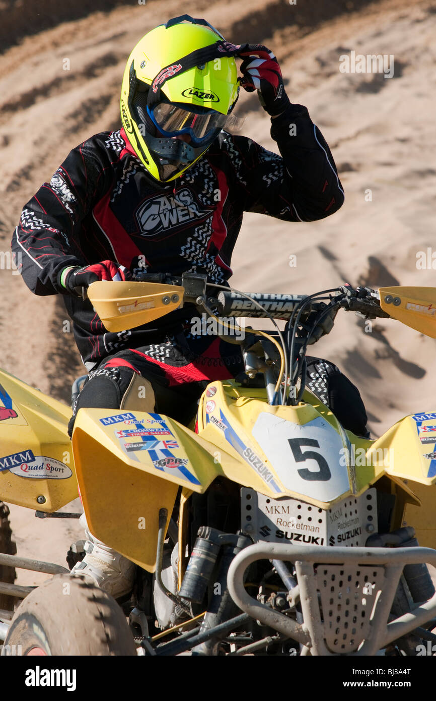 Quad Bike Racing a Margate sands il 7 marzo 2010 Foto Stock