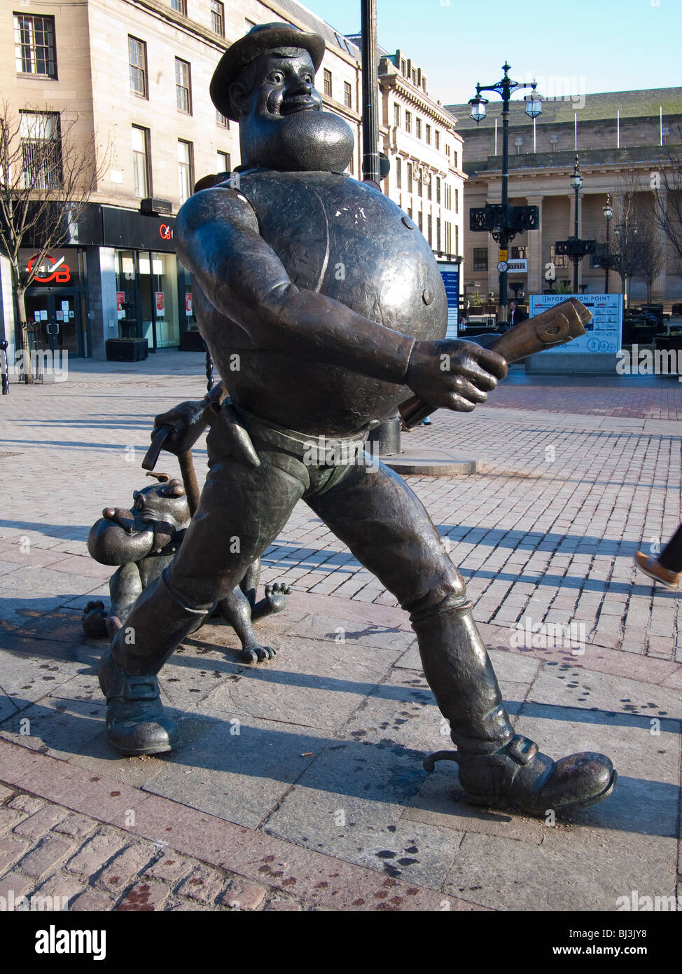 Desperate Dan statua, Scozia Foto Stock