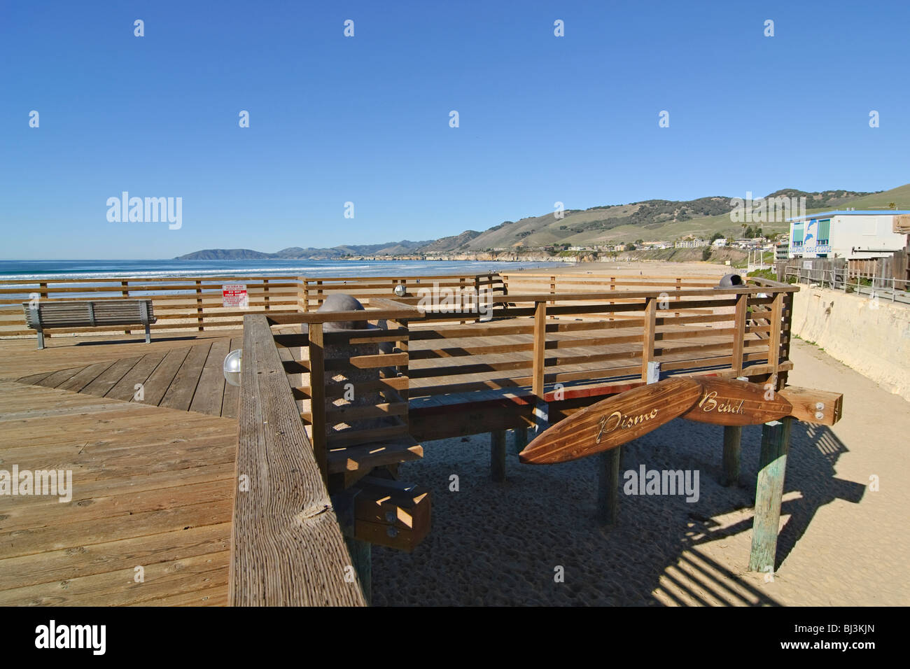 Il molo del famoso Pismo Beach in California. Foto Stock