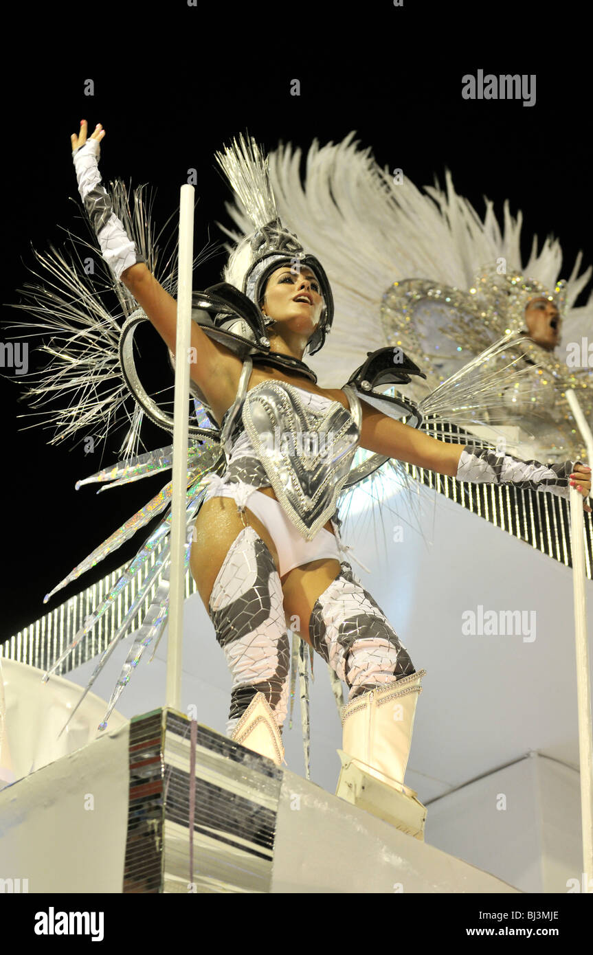 Scuola di Samba Portela, Carnaval 2010, Sambodromo, Rio de Janeiro, Brasile Foto Stock