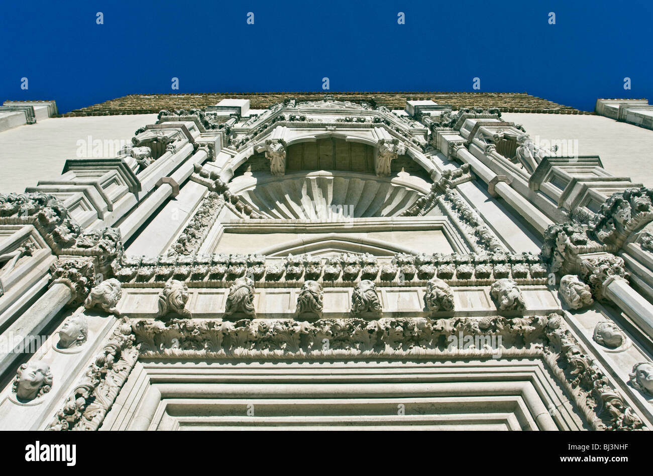 La chiesa gotica di San Francesco alle Scale, 1323, facciata da Giorgio Orsini da Sebenico, Ancona, Marche, Italia Foto Stock