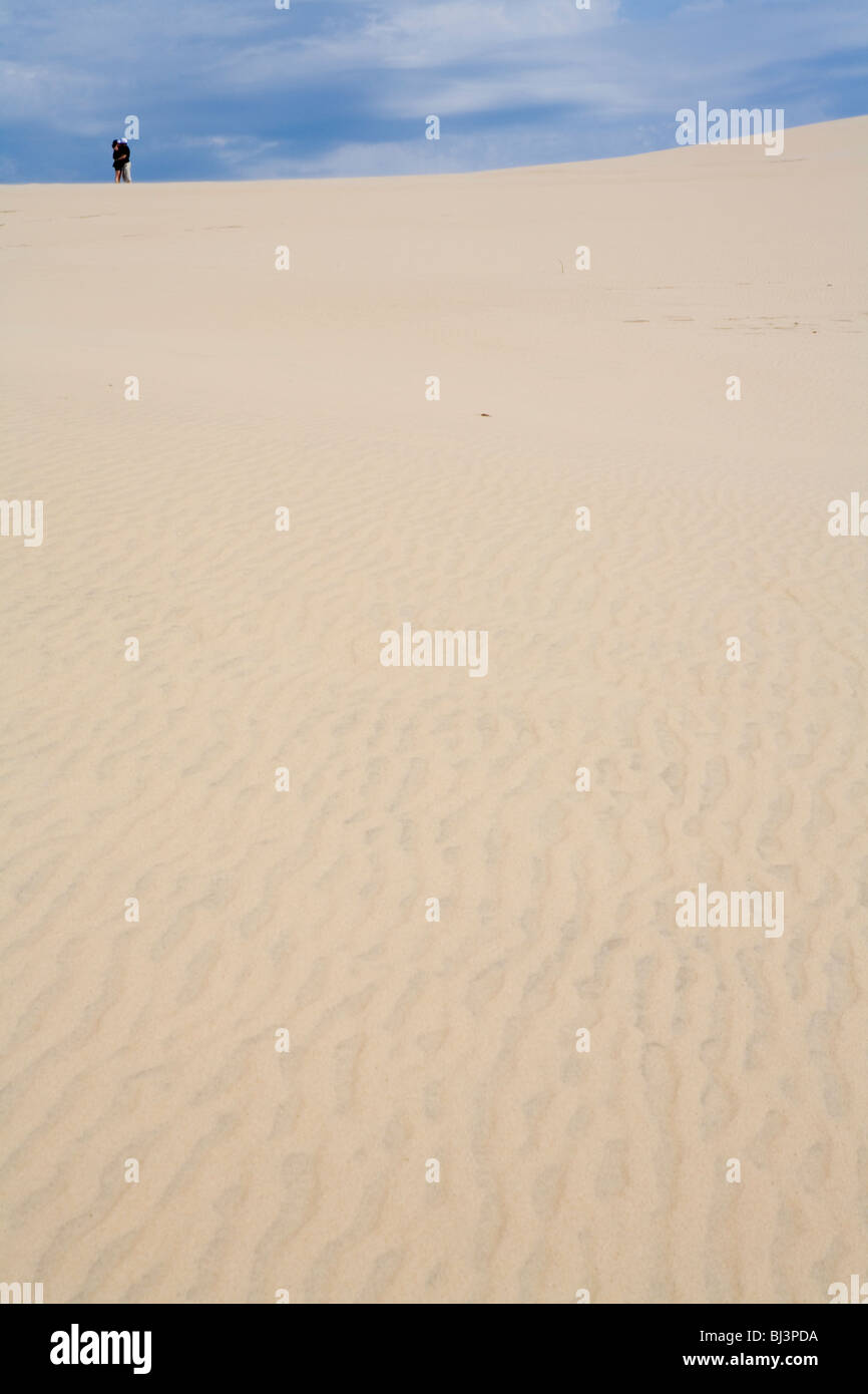 Un bacio sulle Dune du Pilat, più alto d'Europa le dune di sabbia Foto Stock