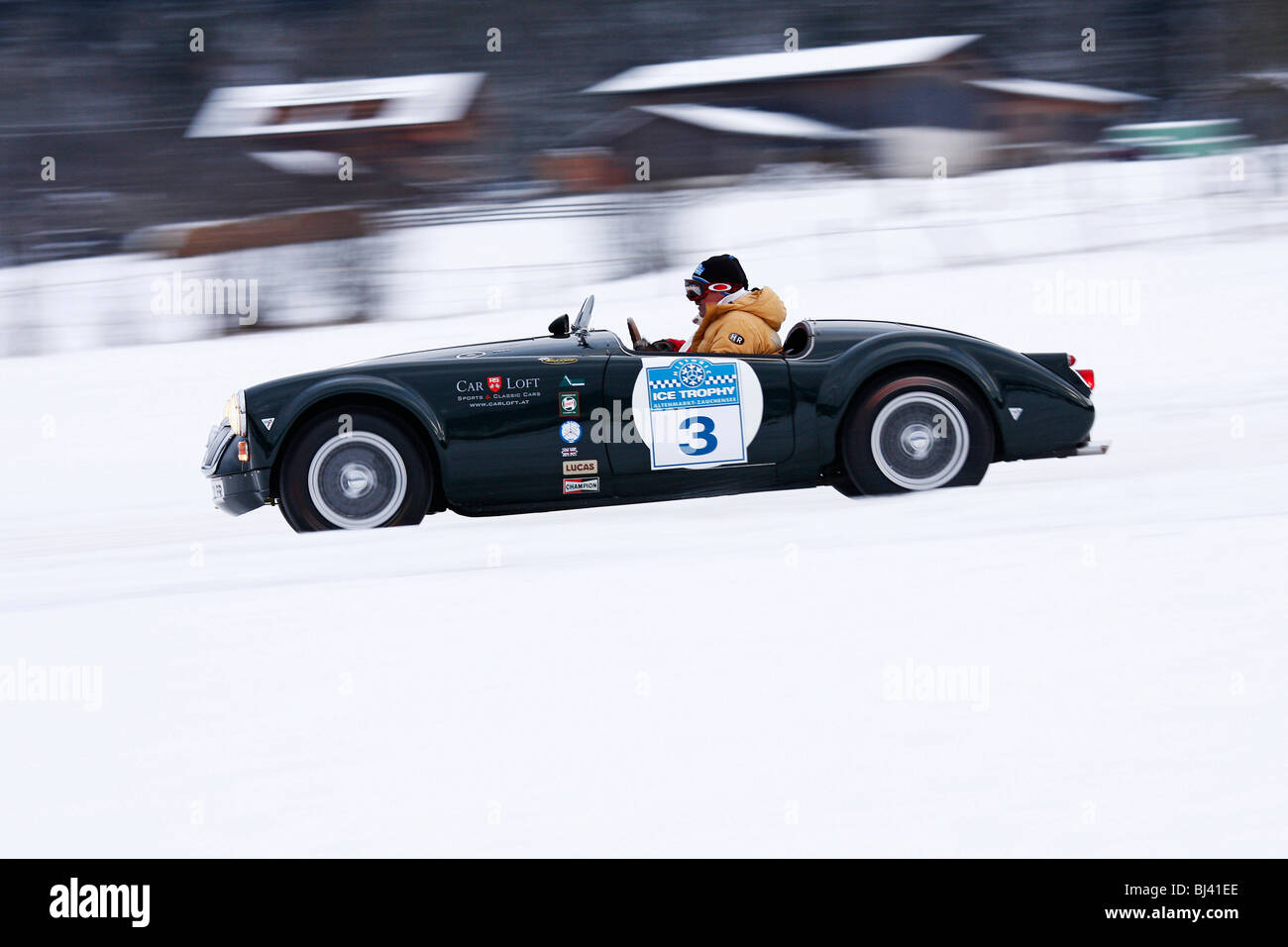 MG di Le Mans, costruito nel 1960, auto classiche inverno gara, Historic Ice Trophy 2010, Altenmarkt im Pongau, Salisburgo, Austria, Europa Foto Stock