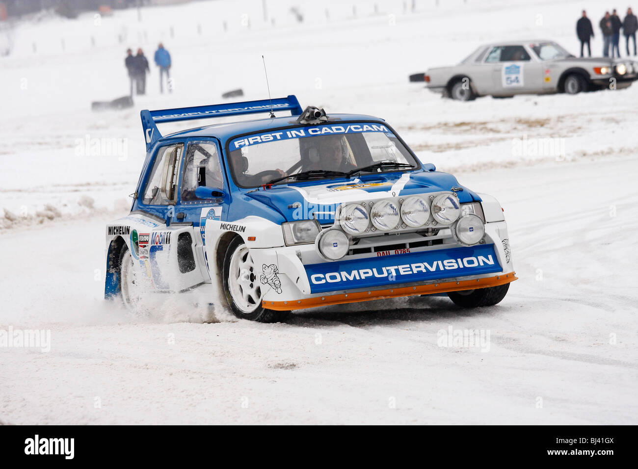 MG Metro 6R4, costruito 1986, ex World Rally Championship Auto, auto classiche inverno gara, Historic Ice Trophy 2010, Altenmarkt mi Foto Stock