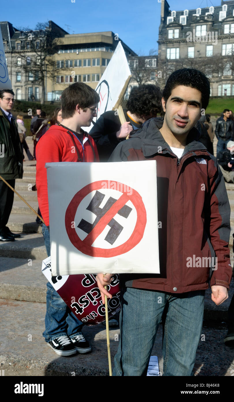 Anti-fascista di dimostrazione Foto Stock