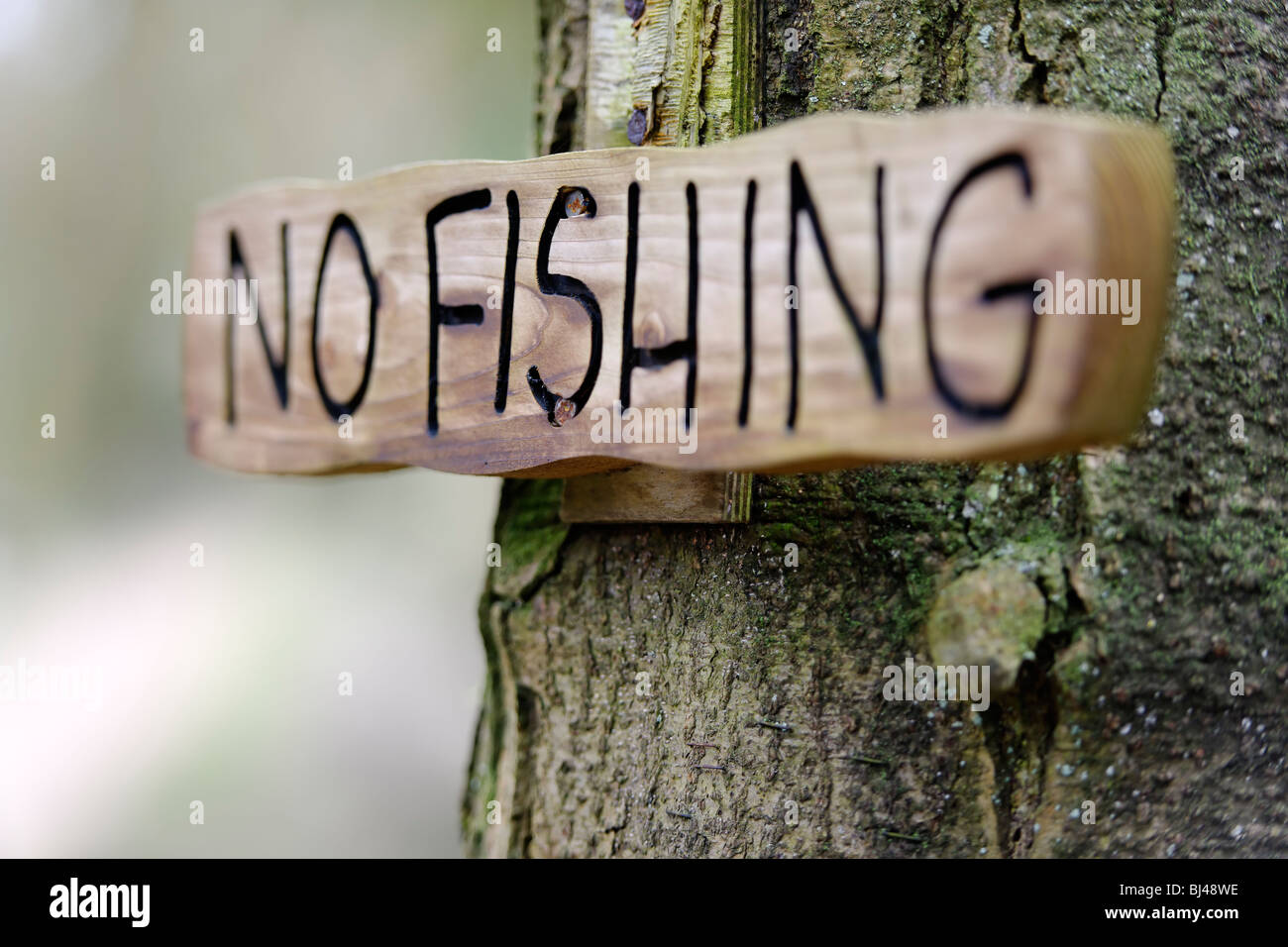 Nessun segno di pesca Foto Stock