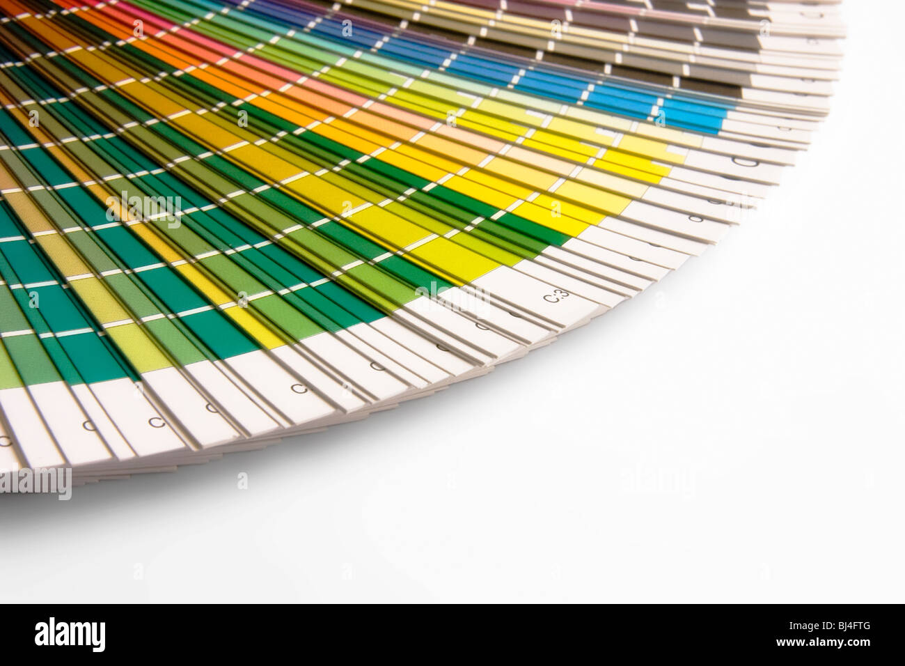 Aprire CMYK Colori campione catalogo Foto Stock