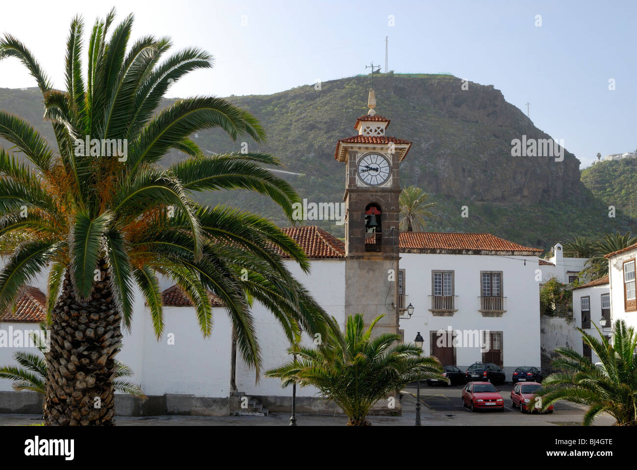 Spagna Isole Canarie Tenerife North Coast , San Juan de la Rambla, chiesa Foto Stock