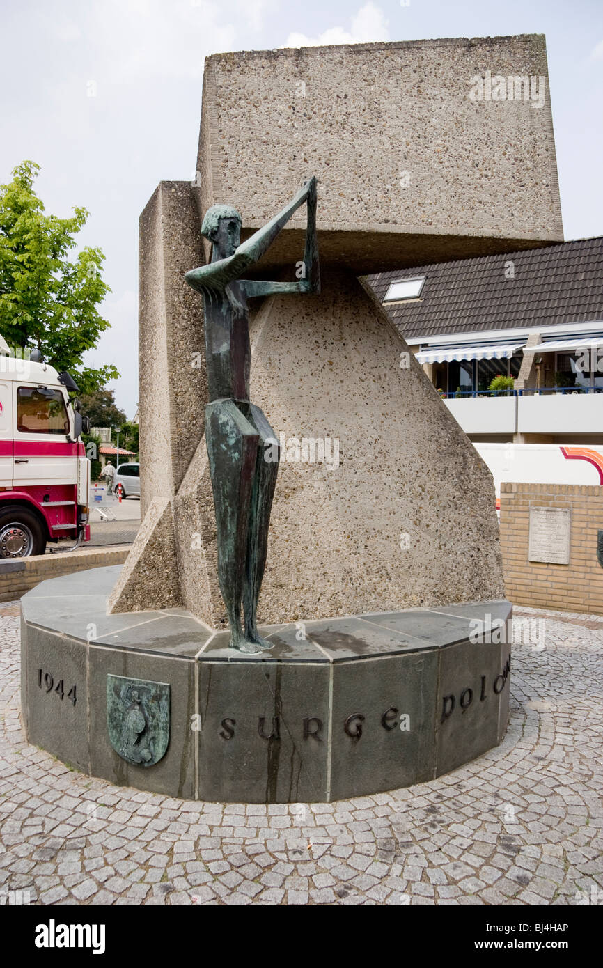 Memoriale di Sosabowski generale e il suo primo polacco Indepenent Parachute Brigade, Driel, Paesi Bassi Foto Stock