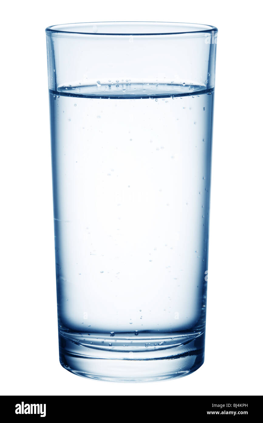 Bicchiere di table-l'acqua. Foto Stock