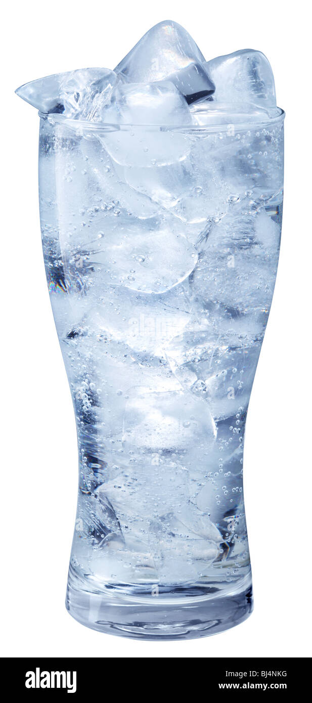 Bicchiere di soda con ghiaccio Foto Stock