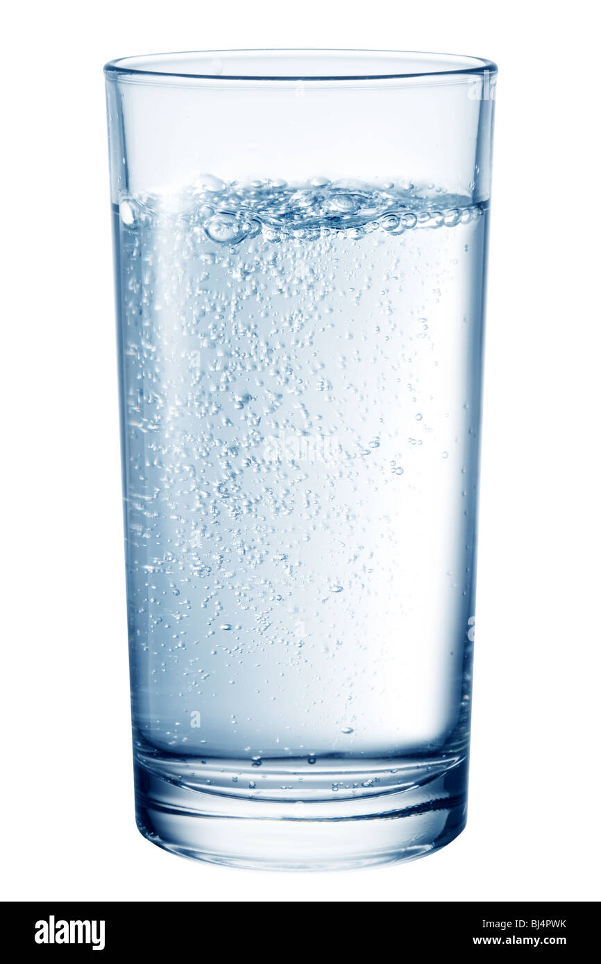 Bicchiere di table-l'acqua. Foto Stock