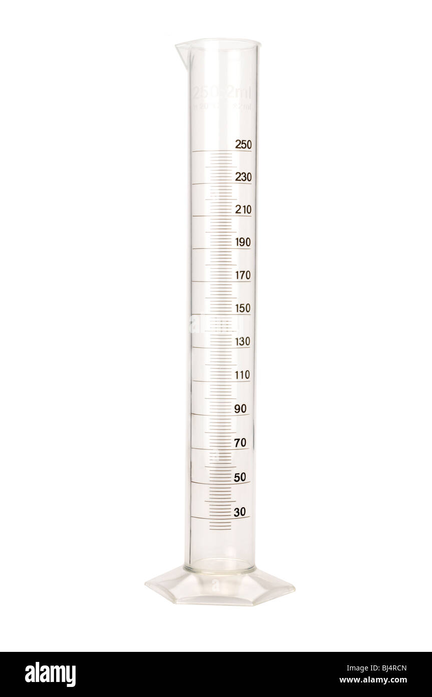 Becher scientifica di vetro Foto Stock