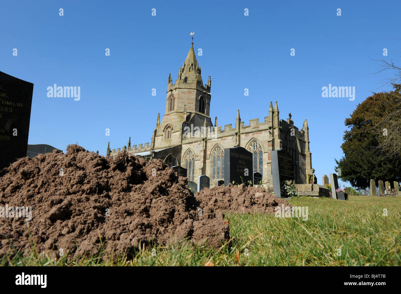 Mole colle di San Bartolomeo del Chiesa Tong nello Shropshire England Regno Unito Foto Stock