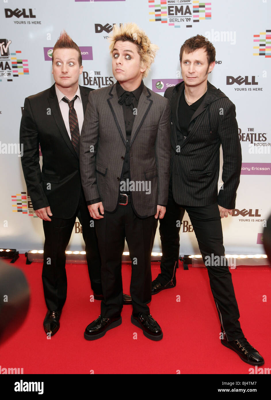 GREEN DAY MTV Europe Music Awards 2009 O2 Arena Berlin Germania 05 Novembre 2009 Foto Stock