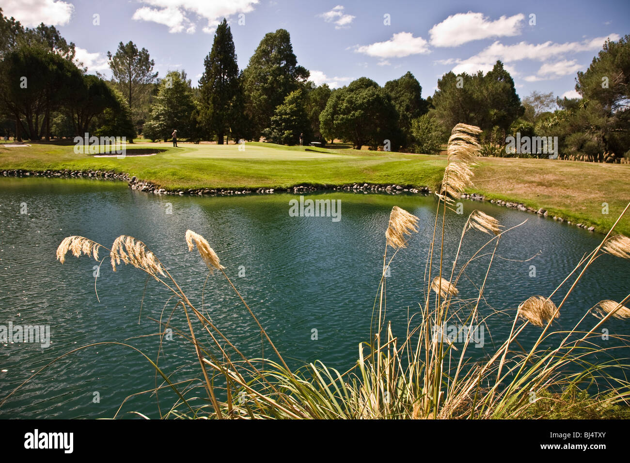 Wairakei International Golf Course si trova a cinque minuti di auto da Huka Lodge Taupo, Nuova Zelanda Foto Stock