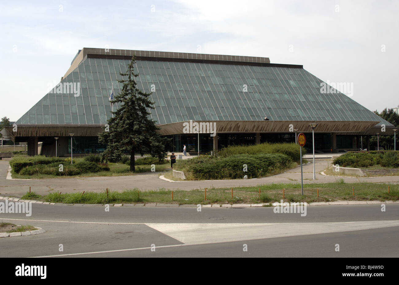 Costruzione di Sava Centar, il Centro Congressi Internazionale e attività culturali. Belgrado. Repubblica di Serbia. Foto Stock