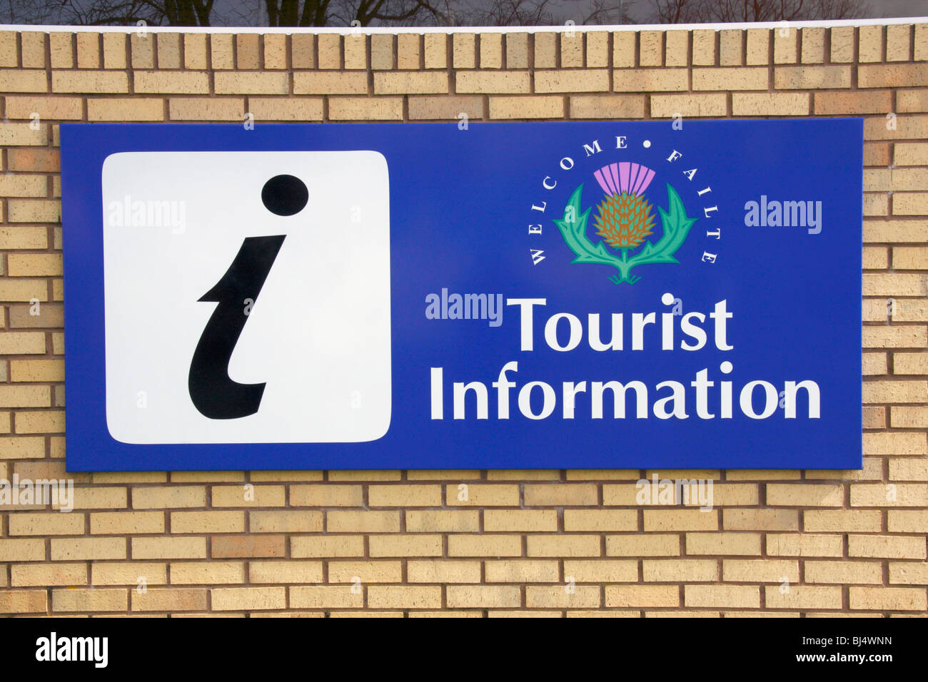 Informazioni turistiche segno, Scozia Foto Stock