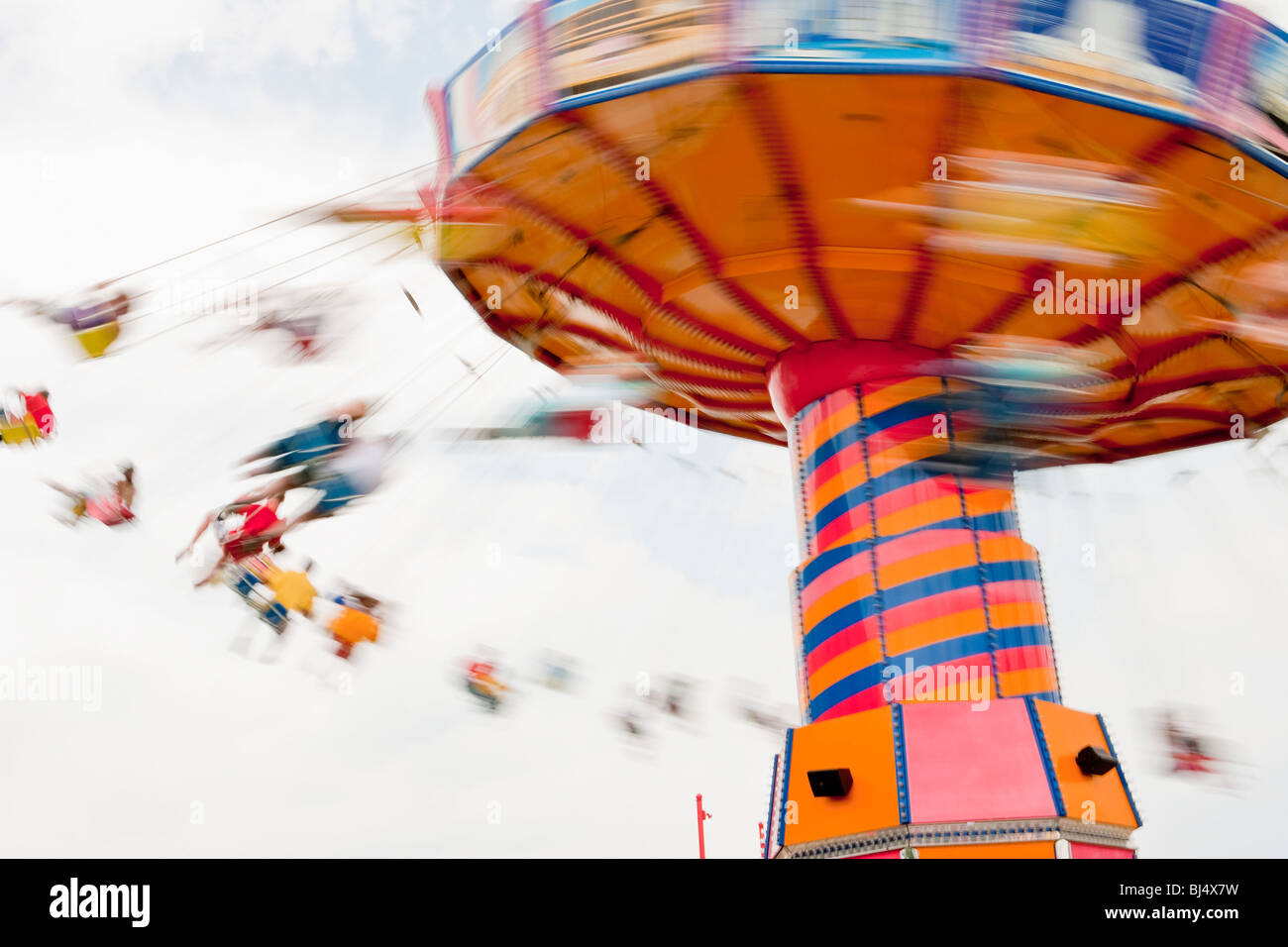 Corsa di oscillazione, il Navy Pier sul lago Michigan, Chicago, Illinois, Stati Uniti d'America Foto Stock