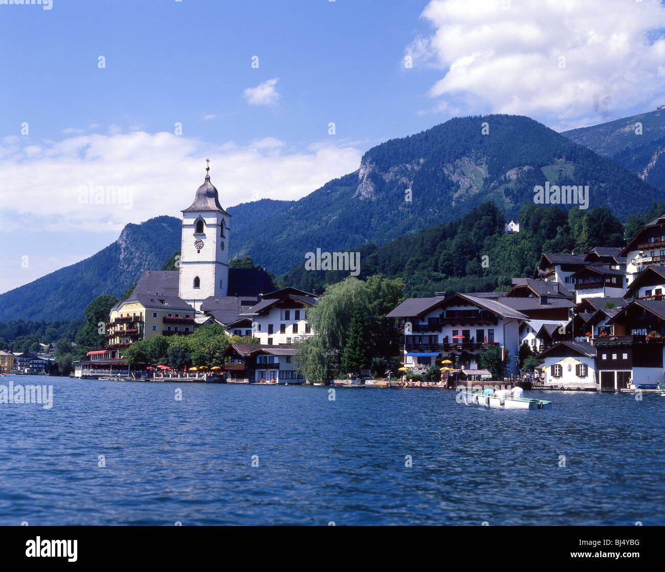 St.Wolfgang im Salzkammergut sul lago Wolfgangsee, Salzkammergut, Austria superiore, Repubblica d'Austria Foto Stock