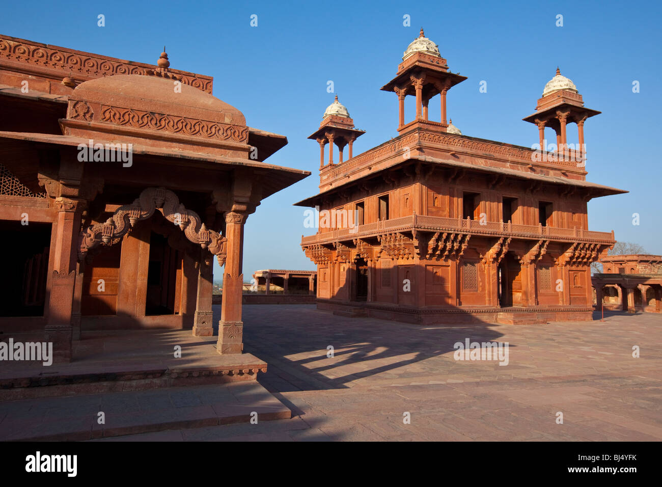 Diwan-i-Khas nel complesso del palazzo a Fatehpur Sikri in Uttar Pradesh India Foto Stock