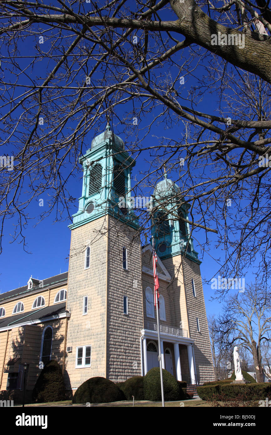 San Isidores chiesa cattolica romana Riverhead Long Island NY Foto Stock