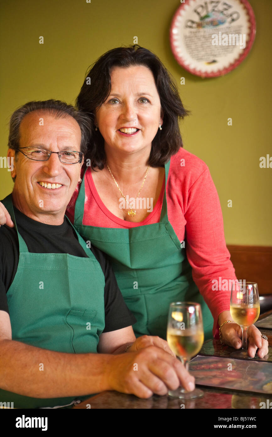 Gino e Connie Milano, Sicilia da Gino Ristorante Italiano, Ventura, California, Stati Uniti d'America Foto Stock
