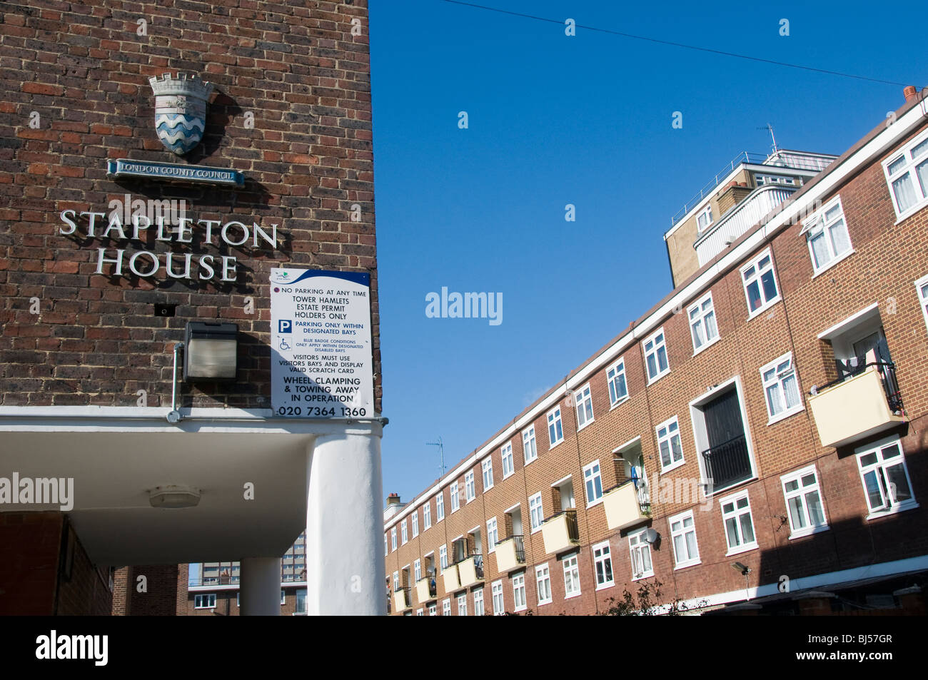 Regno Unito Stapleton House consiglio complesso residenziale a Tower Hamlets London Foto Stock