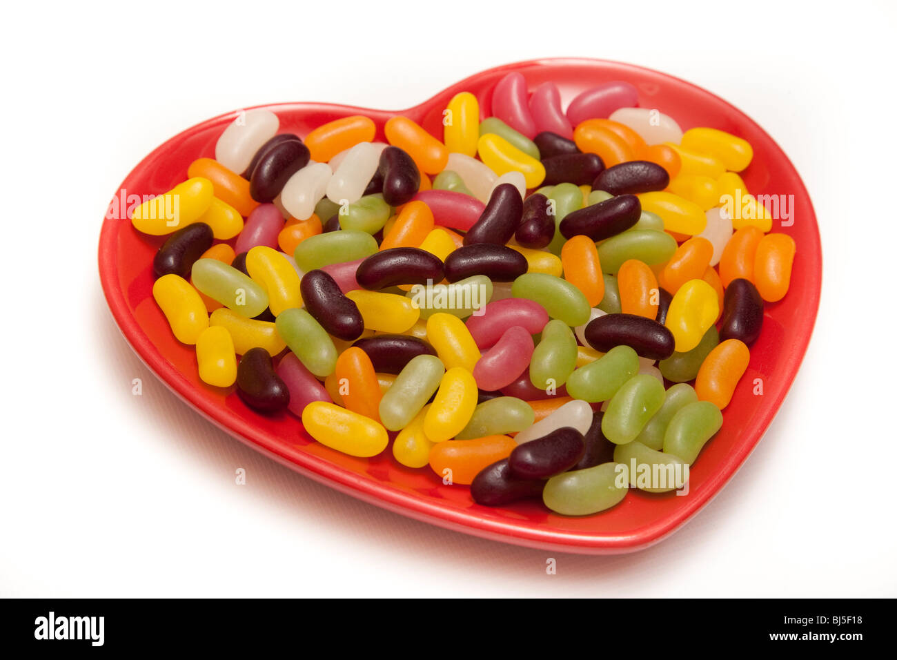 A forma di cuore o a forma di cuore piatto e ciotola Foto Stock