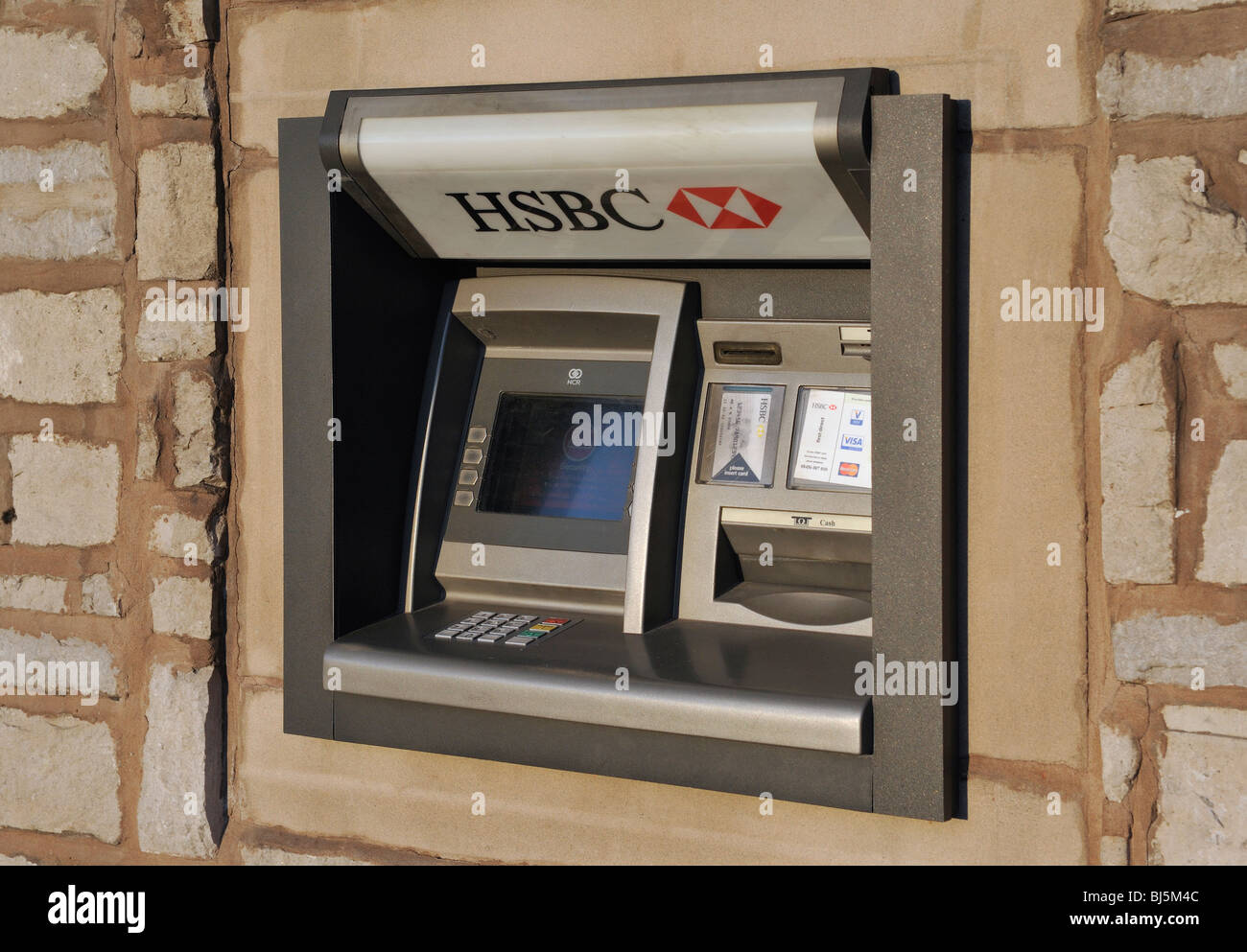 HSBC cash dispenser. Foto Stock