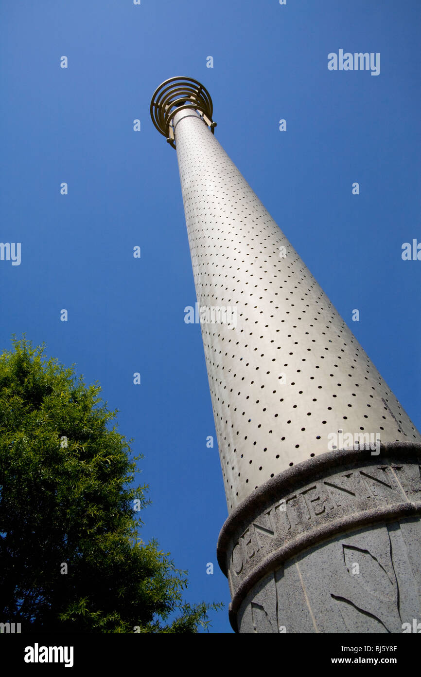 Una decorativa torcia olimpica Centennial Olympic Park, Atlanta Foto Stock