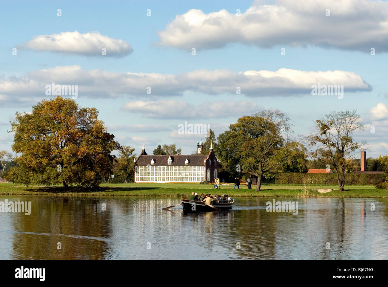 Regno giardino di Dessau-Woerlitz, Woerlitz, Germania Foto Stock
