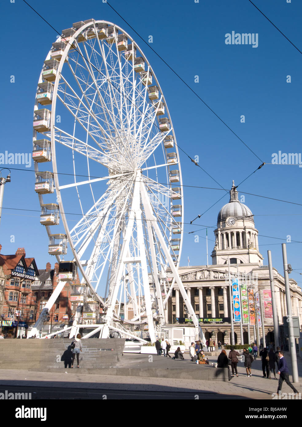 Nottingham occhio in piazza del mercato Foto Stock