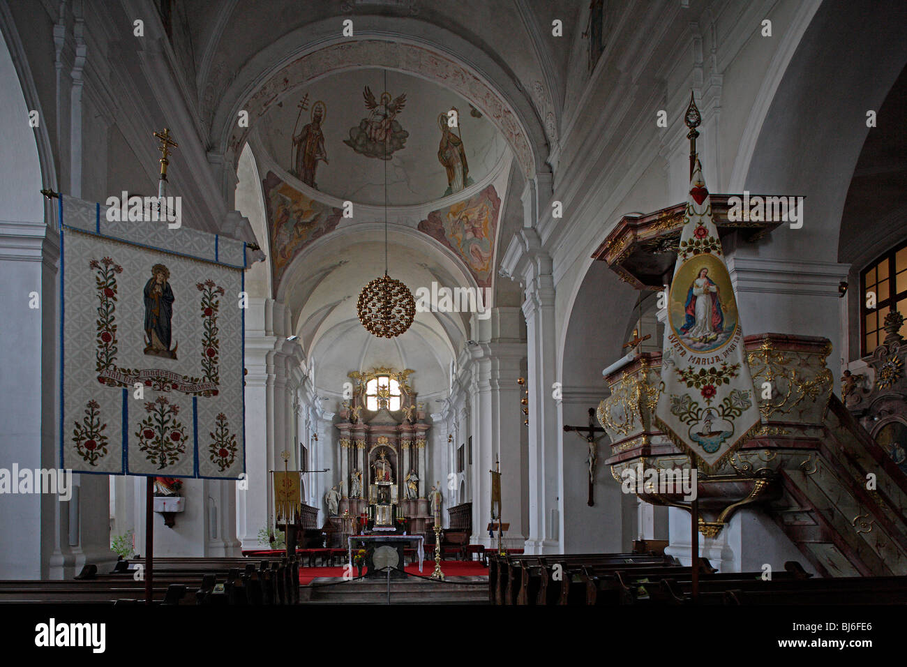 Stiski ( Sticna) Monastero,stabilito nel 1136,monastero cistercense,chiesa abbaziale,di origine romanica,stile barocco,Slovenia Foto Stock