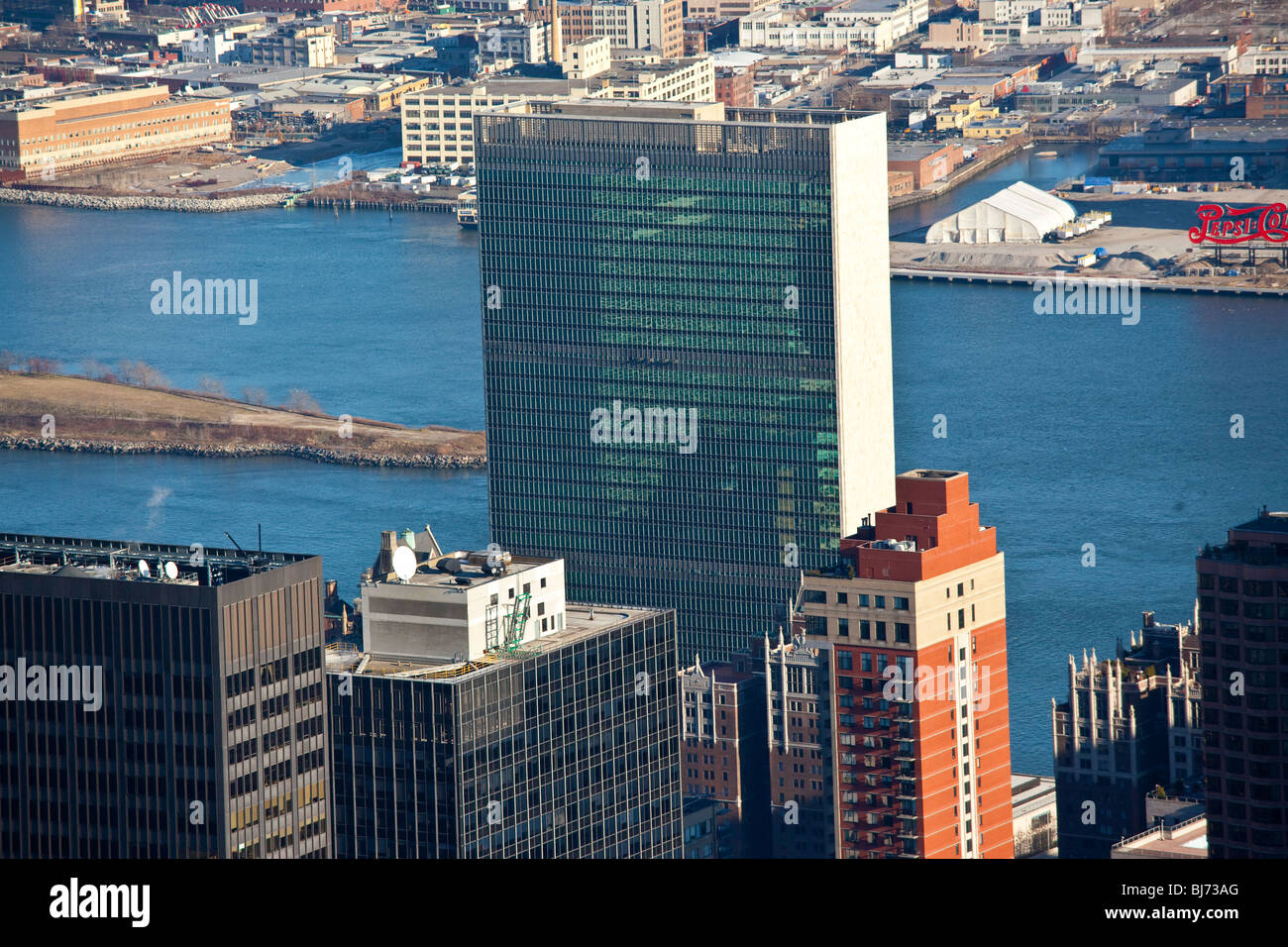 Il Palazzo delle Nazioni Unite di New York City Foto Stock
