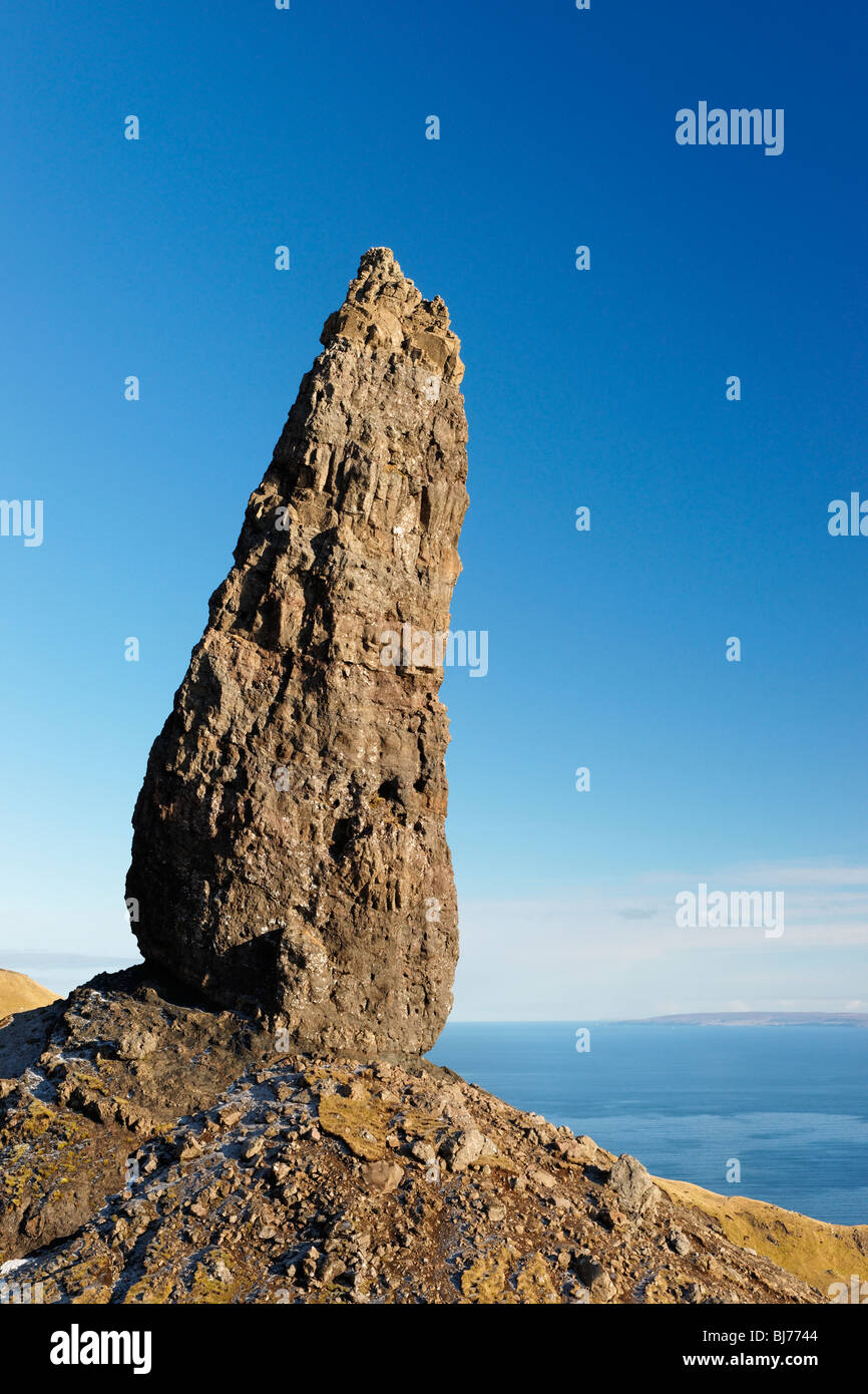 Il vecchio uomo di Storr, Trotternish, Isola di Skye, Scotland, Regno Unito. Foto Stock