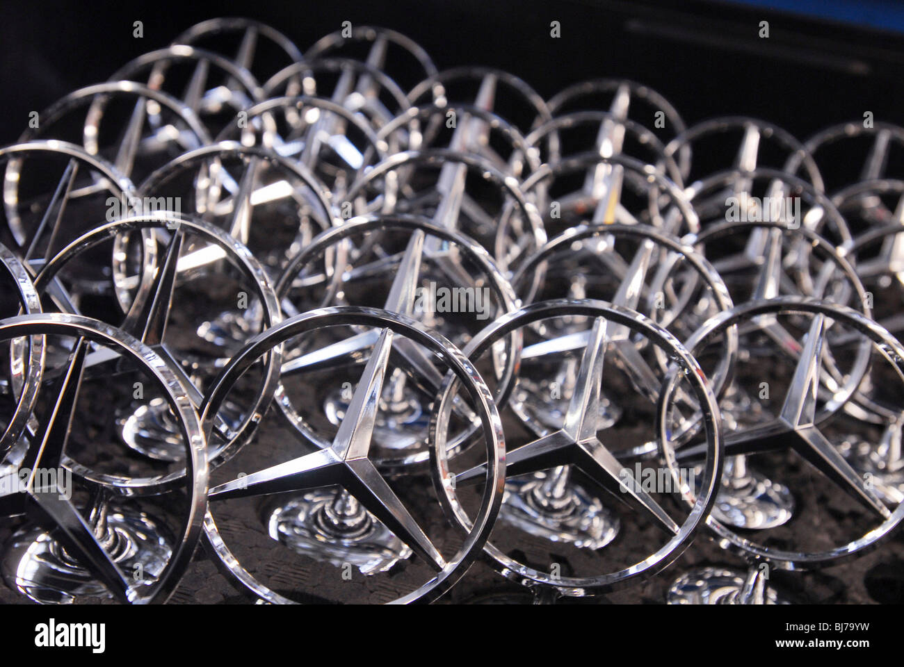 Loghi di Mercedes Benz Foto Stock