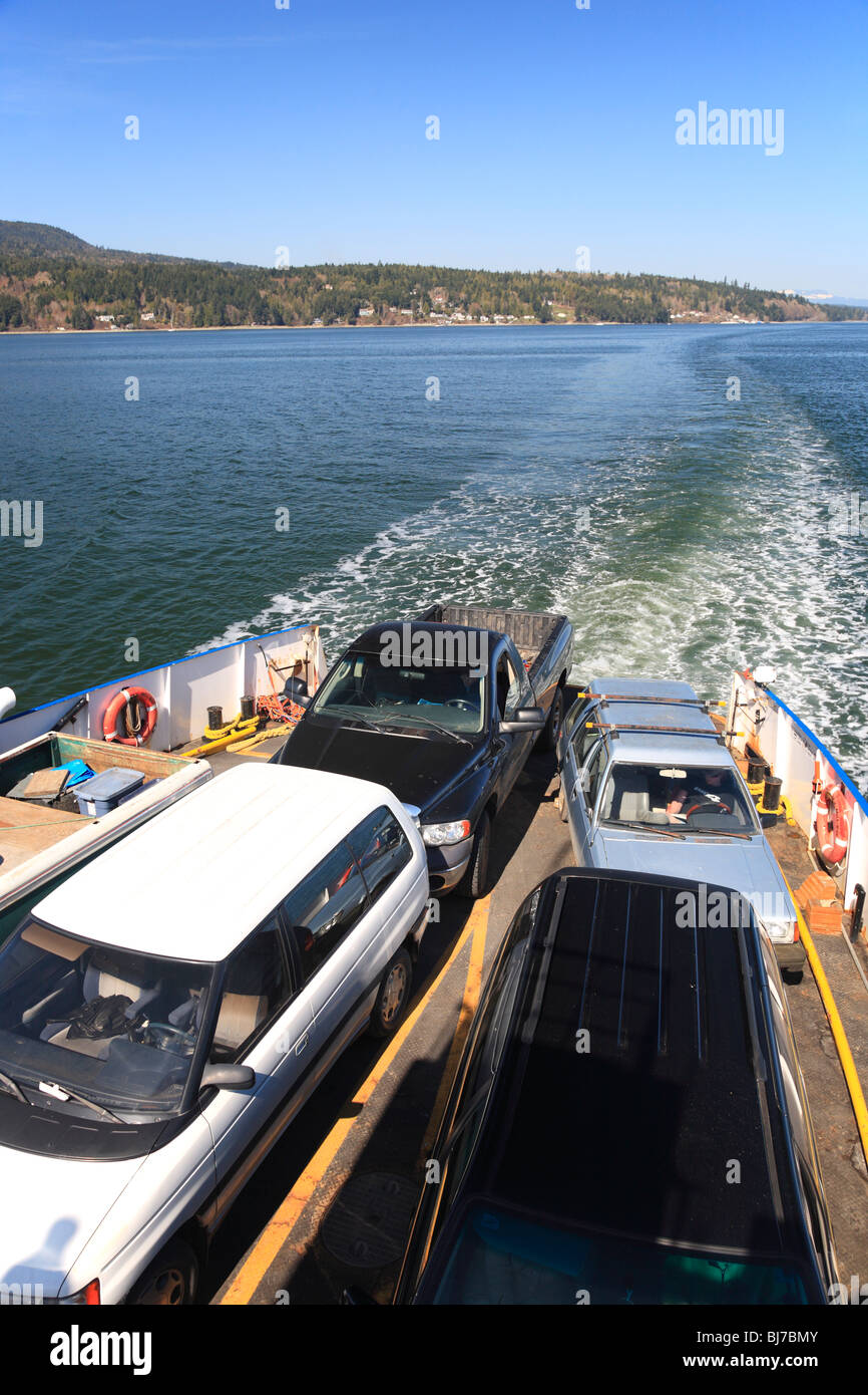 Brentwood Bay- Mill Bay traghetto, Saanich Inlet, British Columbia Foto Stock