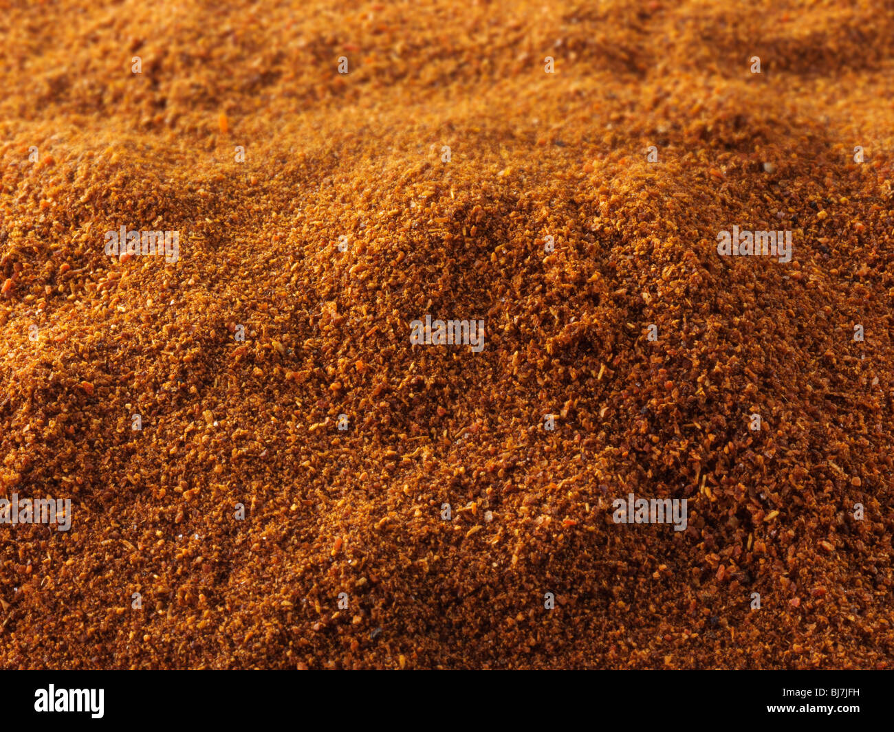 Il pepe di cayenna in polvere , close up full frame Foto Stock
