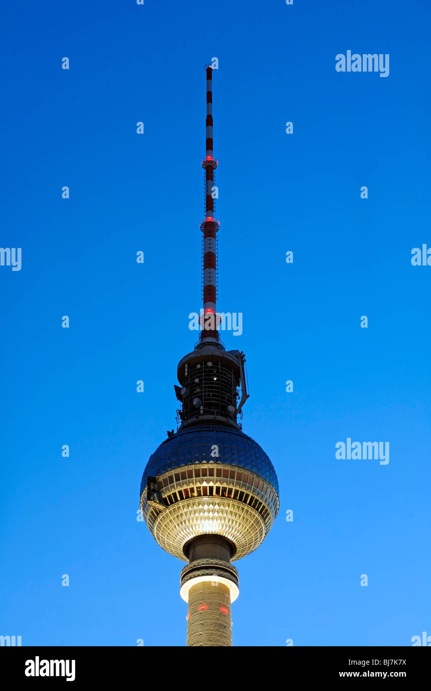 Fernsehturm - Torre della televisione - Berlino, Germania, Europa Foto Stock