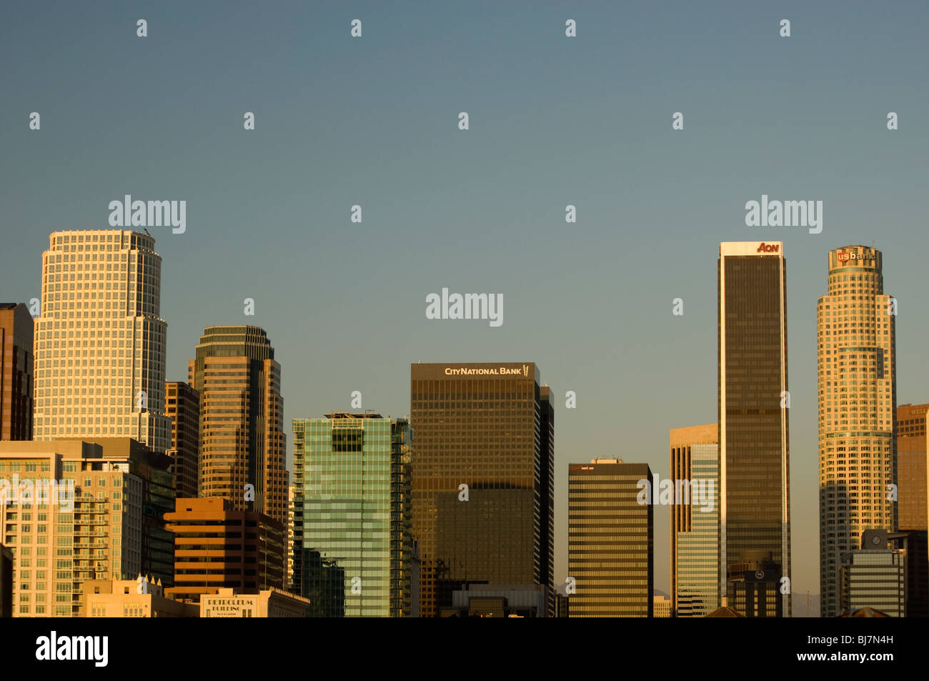 Il centro cittadino di Los Angeles Skyline Foto Stock