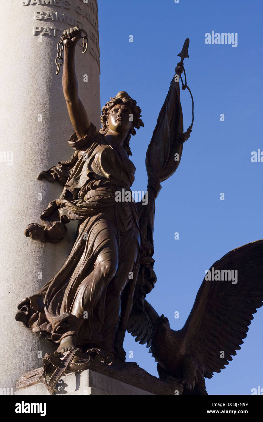 Statua in Boston Common realizzato dall'Henry Bonnard Società in bronzo che commemora il massacro di Boston, Boston Massachusetts. Foto Stock